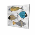 Begin Home Decor 16 x 16 in. Fishes Illustration-Print on Canvas 2080-1616-AN192